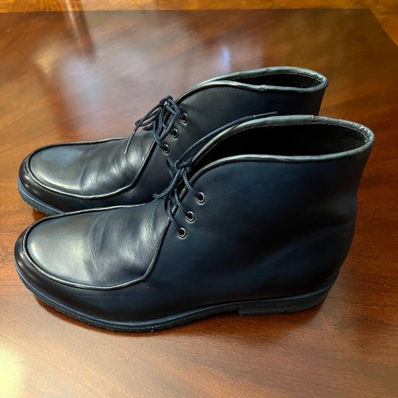 Messico Mens Navy Blue Lace up Leather Boot, Size 10.5M - Picture 2 of 4